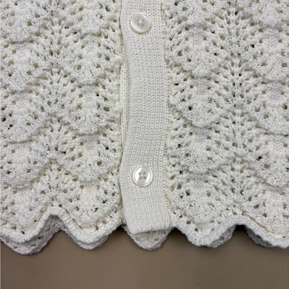 Ava Viv Crochet Tank Top 2X White Scallop Hem Sleeveless NWT - Picture 9 of 9